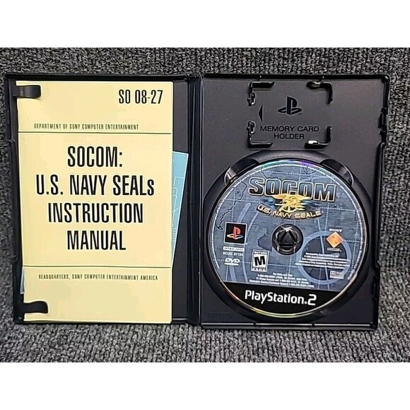 PS2 SOCOM U.S. Navy Seals PlayStation 2, 2002 Complete W/ Manual Tested - Picture 3 of 5
